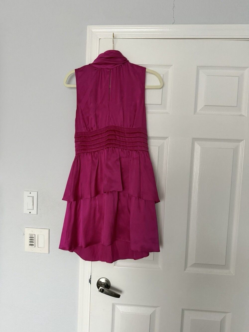 Amanda Uprichard Pink Silk sleeveless dress size small